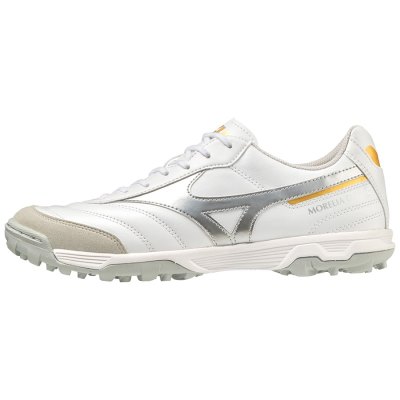 Zapatillas de Fútbol Sala Mizuno Morelia Sala Classic TF Mujer - Blancos / Plateados / Dorados - Ch